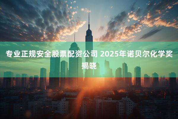 专业正规安全股票配资公司 2025年诺贝尔化学奖揭晓